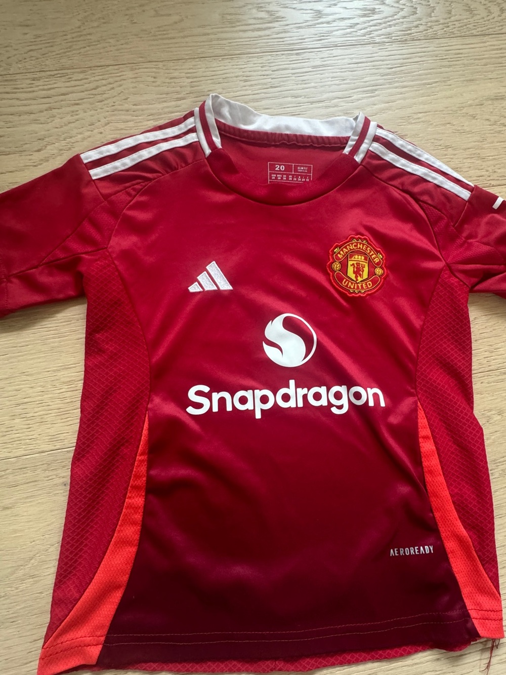 Manchester United Kids' Red Snapdragon Training Jersey
